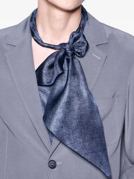 Fular Giorgio Armani de mătase albastru