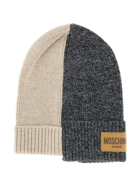 Căciulă Moschino Jeans de lână gri