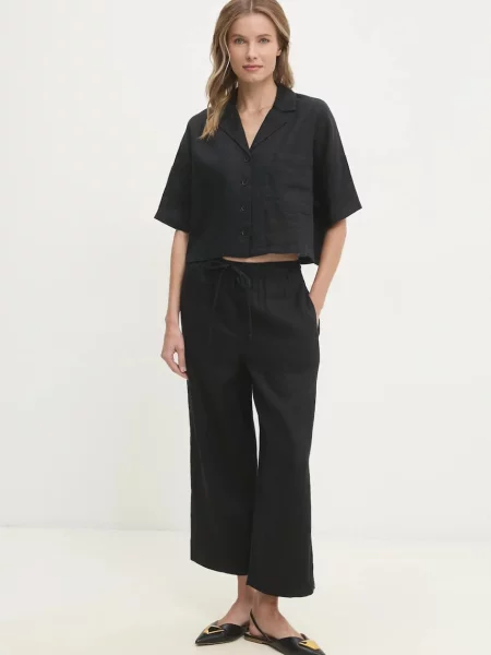 Классическая ошейниковый рубашка Dkny черная