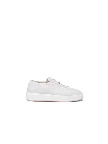 Sneakersy Santoni skórzane szare