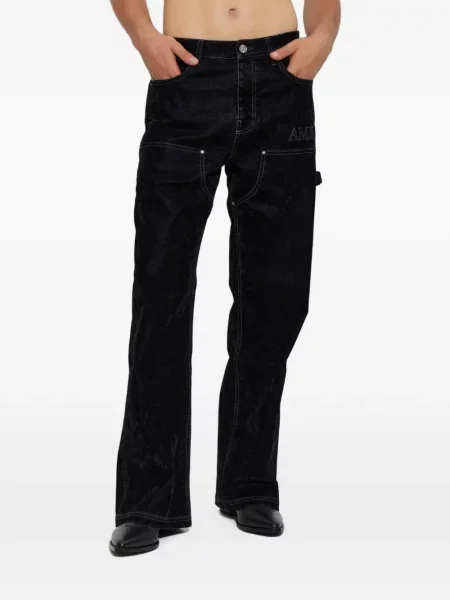 Blugi Amiri cu broderie negru