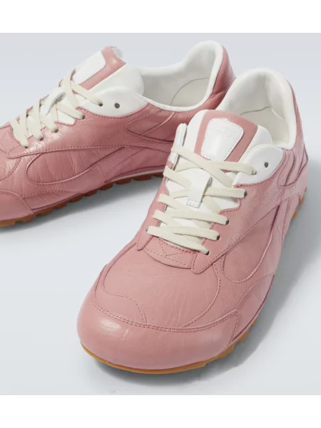 Sneakerși Bottega Veneta din piele roz