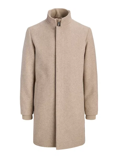 JACK & JONES Přechodný kabát JJEMelton melír hnědý
