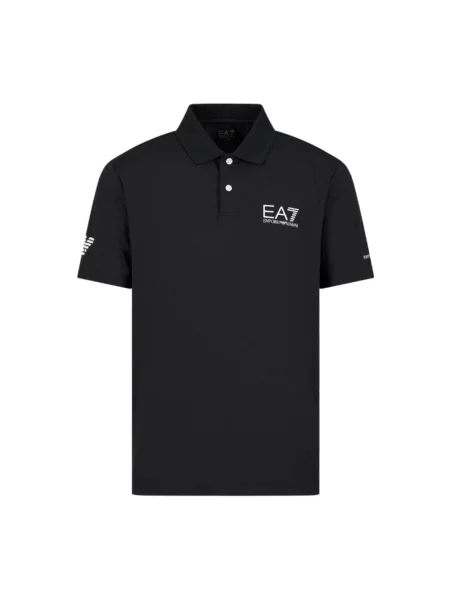 Emporio Armani polo z nadrukiem czarny