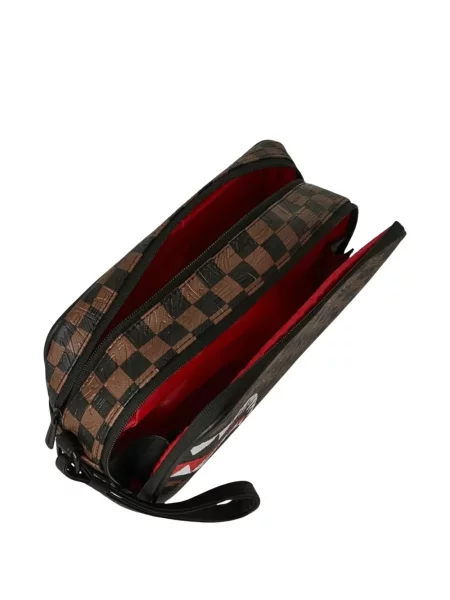Geantă Sprayground în carouri maro