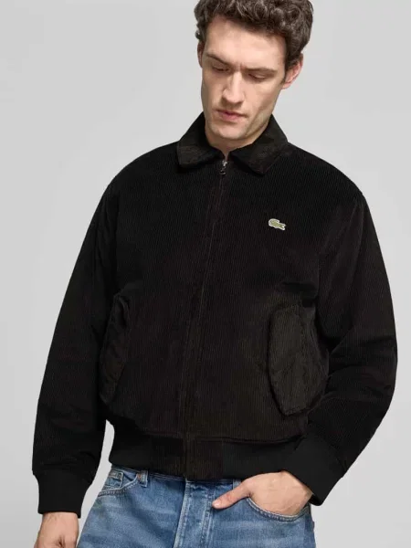 Kurtka bomber Lacoste czarny