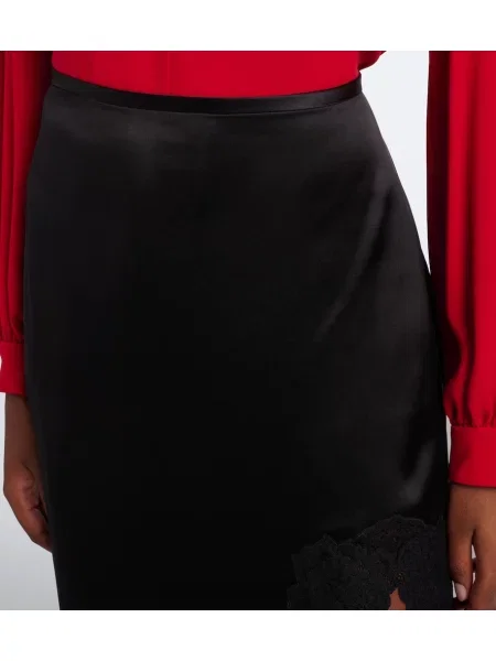 Fusta maxi Valentino din satin negru