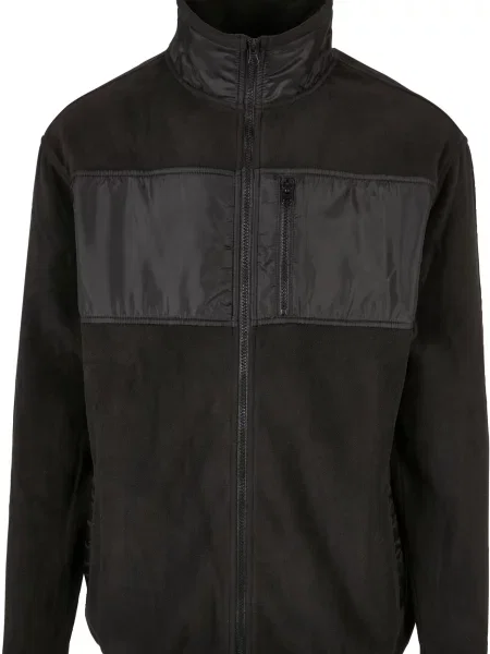 Яке Urban Classics Patched Micro Fleece Jacket Black S черно