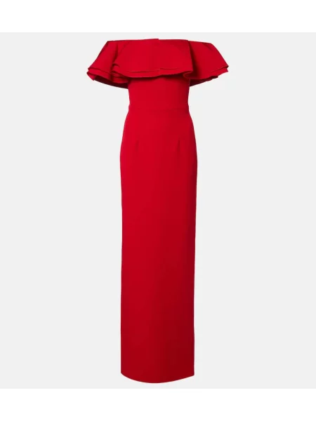 Sukienka Safiyaa z falbankami czerwona