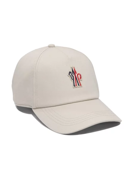 Czapka z daszkiem Moncler z logo beżowa