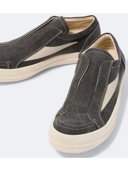 Chiloți Rick Owens din piele de căprioară slip-on gri