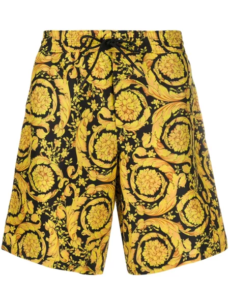 Slip de baie Versace cu imagine negru