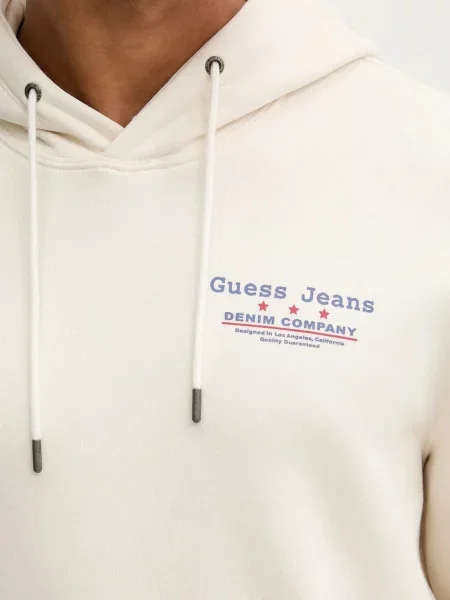 Свитер Guess Jeans с капюшоном бежевый