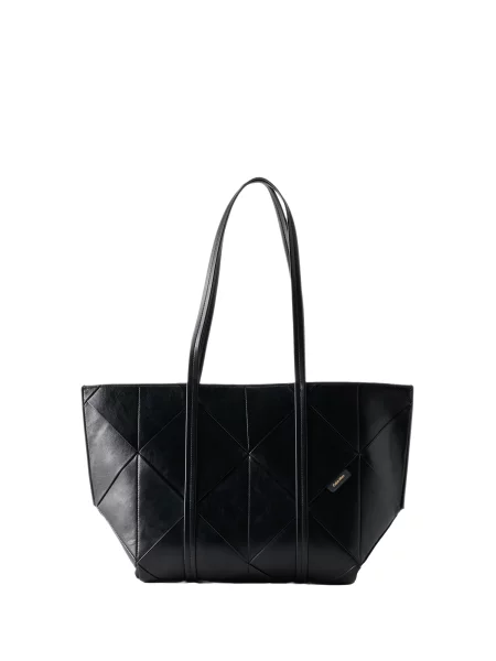 Geantă Calvin Klein Woven Medium Carryall negru