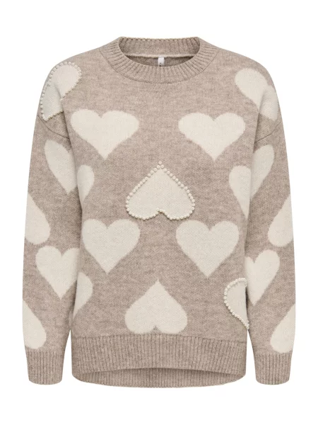 ONLY Pulover ONLPOPPY bej amestecat / natural alb