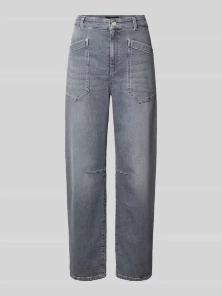 Jeansy o kroju relaxed fit z naszywanymi Marc Cain