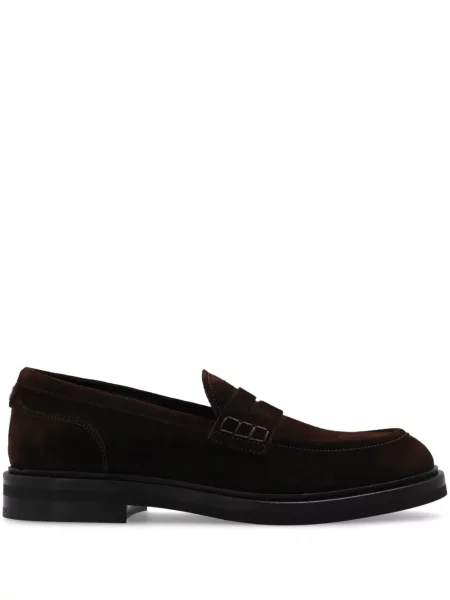Pantofi loafer Dolce & Gabbana din piele de căprioară maro