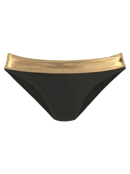 LASCANA Bikini hlačke zlata črna