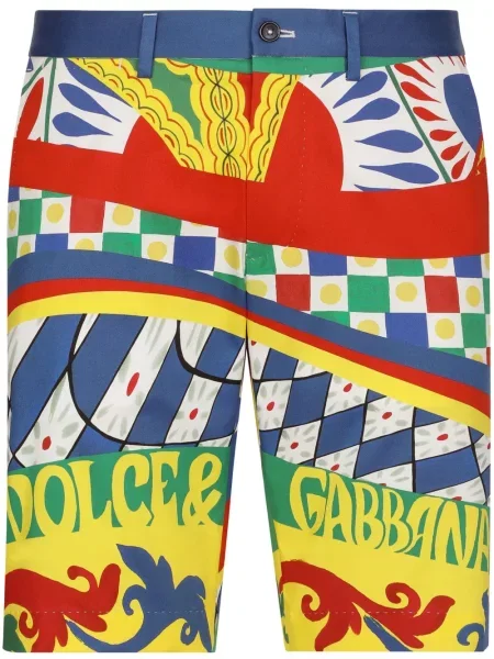 Raštuotos tempti šortai Dolce & Gabbana mėlyna
