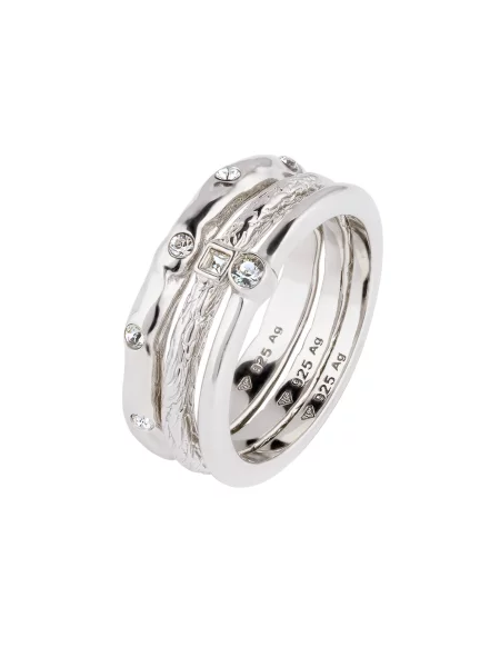 ELLI Prstan / transparentna srebrna