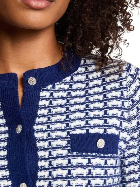 Cardigan Morgan De Toi scurt albastru