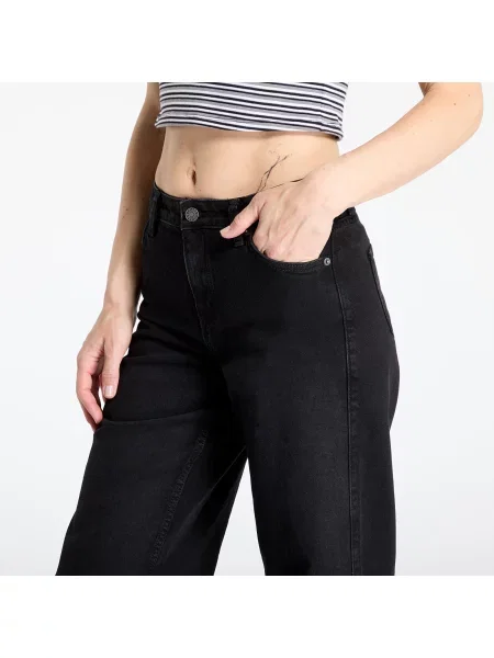 Kalhoty GUESS Originals Wide-Leg Denim Jeans Gj Used Vintage Wash černé