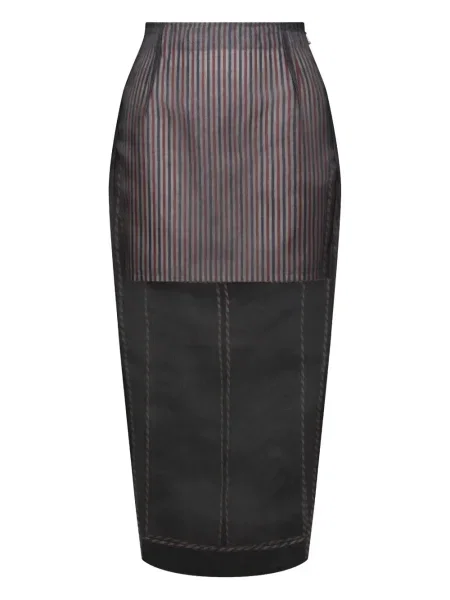 Fustă tip creion Thom Browne din organza negru