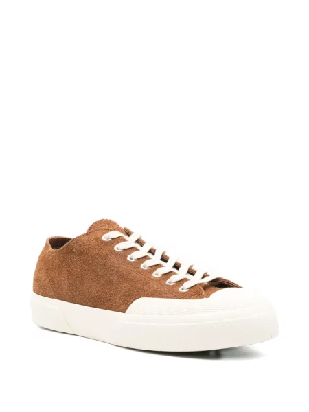 Sneakerși Superga din piele de căprioară maro