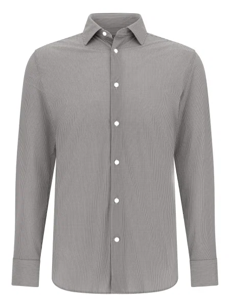 Boggi Milano Košulja siva / prljavo bijela