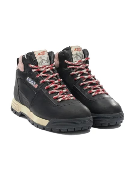 Sneakersy Autry skórzane trekkingowe czarne