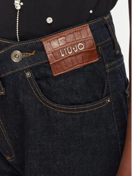 Liu Jo Jeans hlače Mornarsko Straight Fit modra