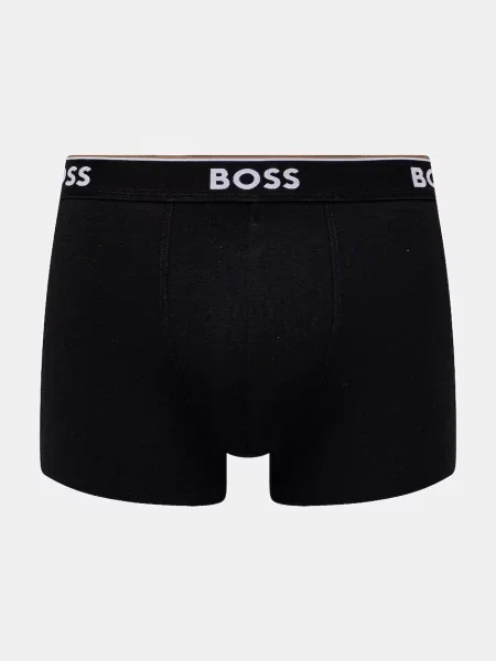 Bokserki BOSS Power Logo czarny niebieski S biały