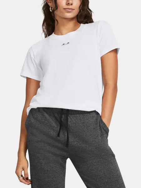 Under Armour kratka majica z bombažem Campus Core bela
