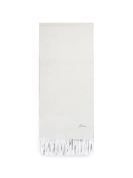 Fular Brioni cu broderie alb
