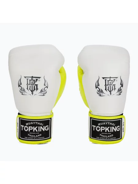 Rękawice bokserskie Top King Boxing Reborn white/yellow białe