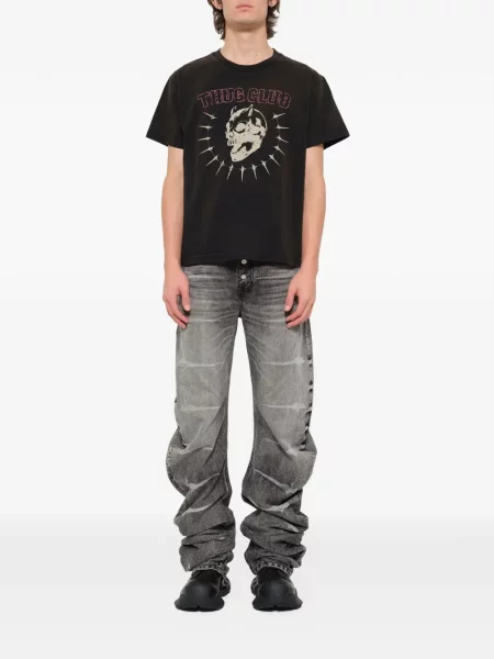 Tricou Thug Club cu imagine negru