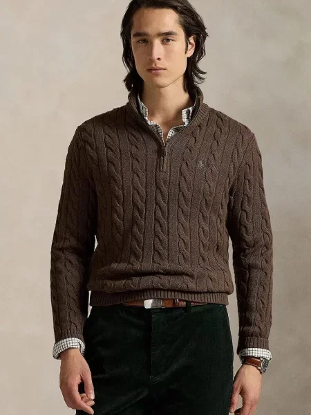 Пуловер Polo Ralph Lauren кафяво