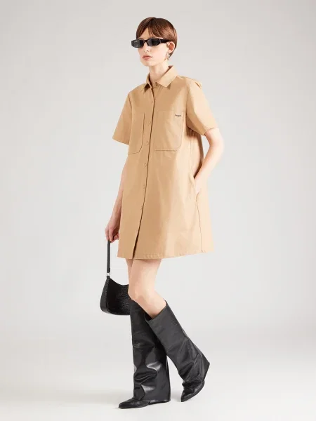 Obleka maxi obleka Hugo Blue bež