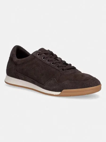 BOSS sneakers din piele întoarsă Nitan negru