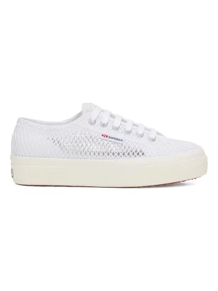 Sneakersy Superga z siateczką białe