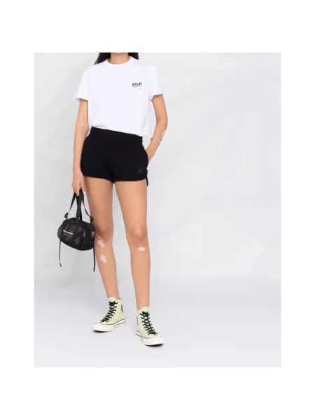 Szorty Golden Goose z nadrukiem casual czarne