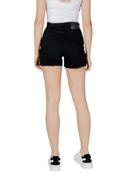 Szorty jeansowe Calvin Klein Jeans czarne