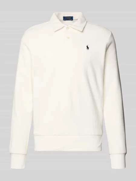 Sweter z polaru z wyhaftowanym logo model ‘MAGIC POLY FLEECE’ Polo Ralph Lauren biały