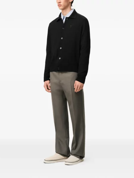 Cardigan Ami Paris cu broderie negru