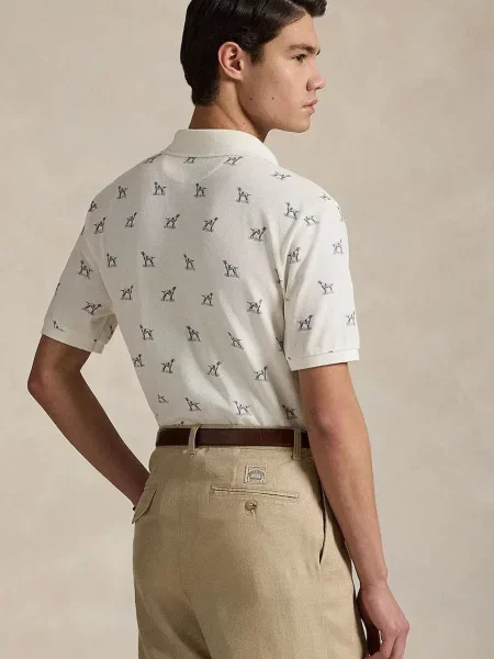 Polo majica Polo Ralph Lauren s uzorkom bijela