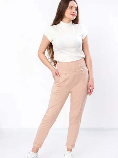 Носи своє Штани повсякденні Бавовна/поліестер бежевий