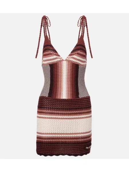 Rochie The Attico cu dungi maro