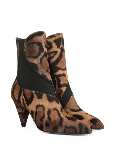 Cizme scurte Sergio Rossi cu imagine cu model leopard maro