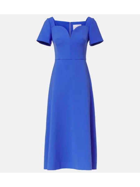 Rochie midi Carolina Herrera până la genunchi de costum violet
