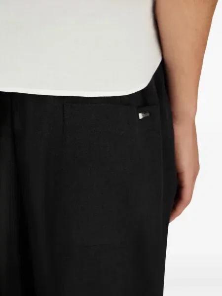 Pantaloni croiți Herno negru